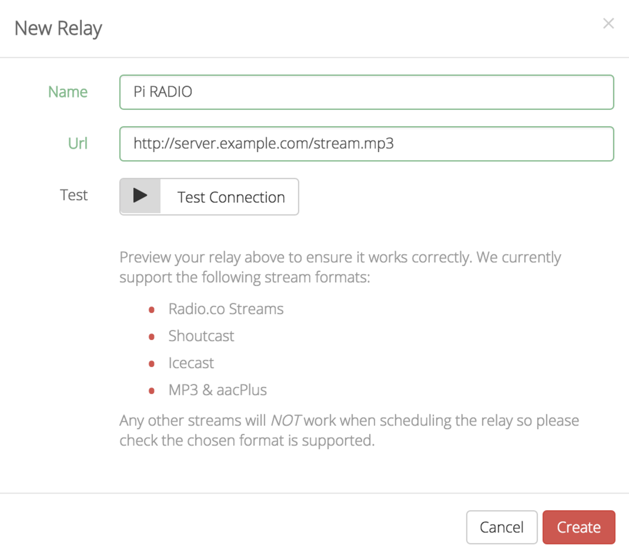 Relay Radio Streams